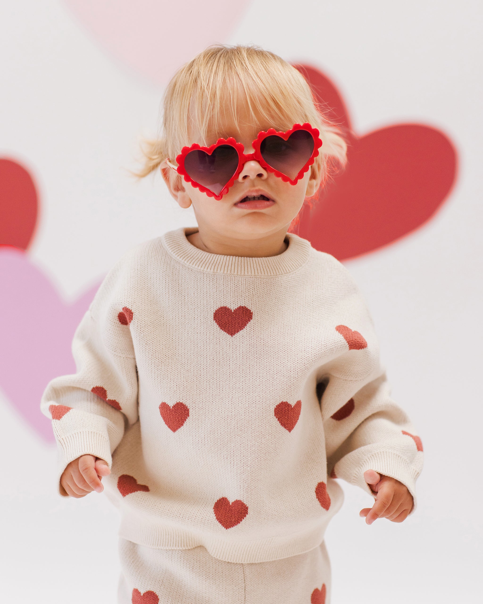 Heart Knit Sweater - Ivory