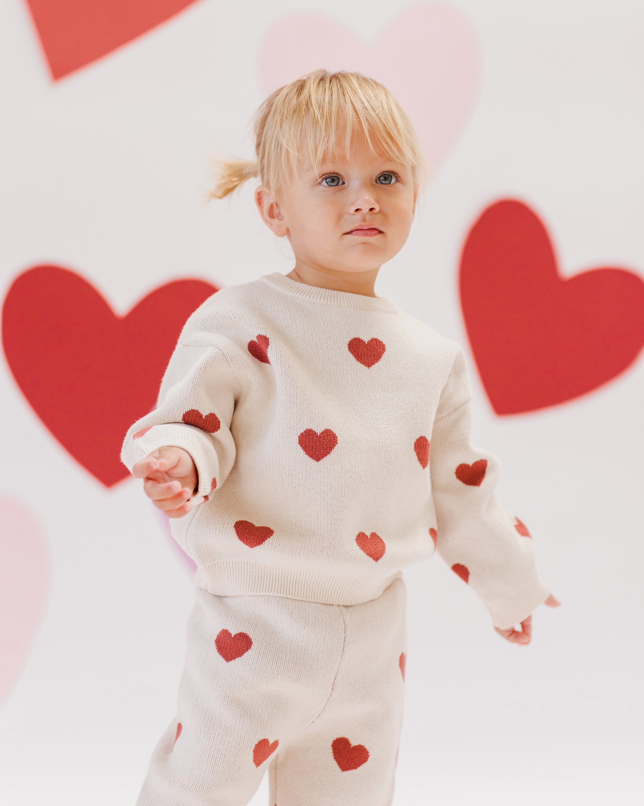 Heart Knit Sweater - Ivory