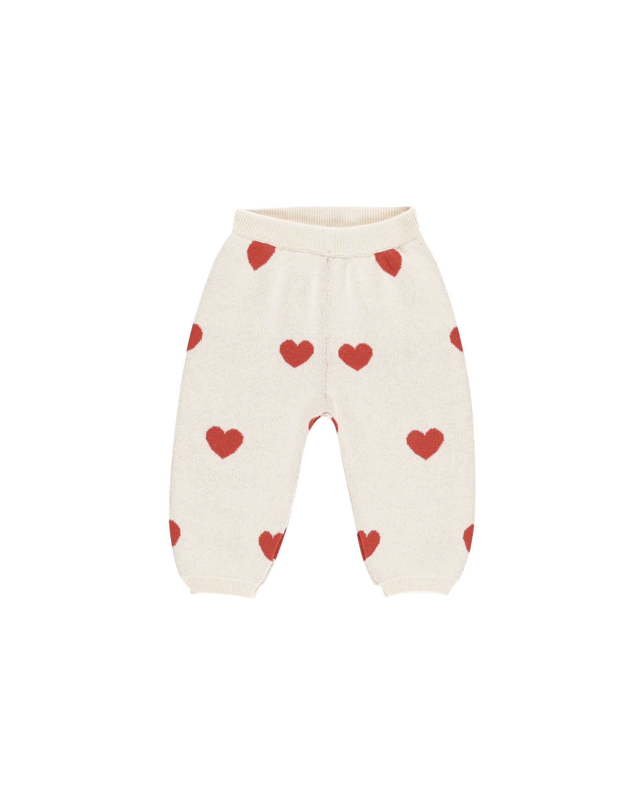 Heart Knit Pants - Ivory